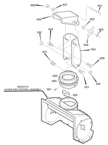 Discharge Chute Diagram and Parts List for 1695565 2008 Briggs and Stratton Snow Blower